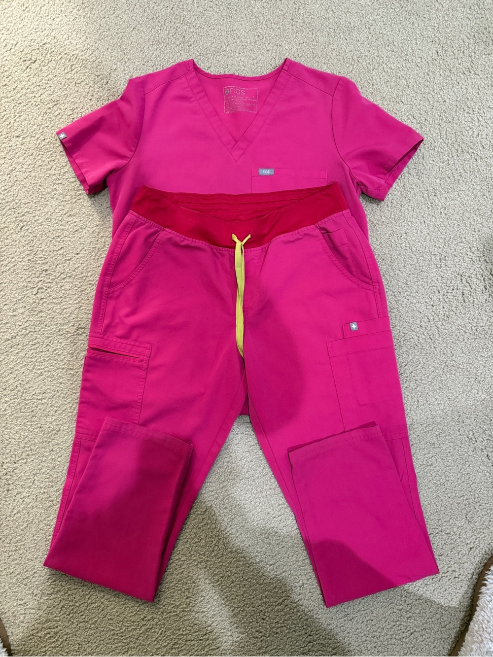 Figs shocking Pink Scrub Set